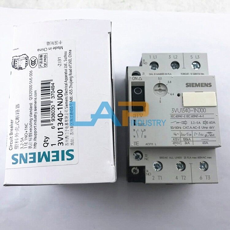 new 1PC  For Siemens Protection Circuit Breaker Switch 3VU1340-1NJ00 3.2-5A