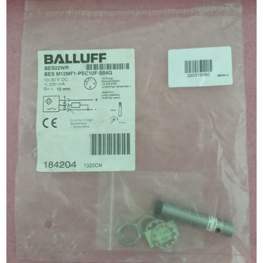 Proximity Sensor BALLUFF BES M12MF1-PSC10F-S04G Fast Ship - BALLUFF