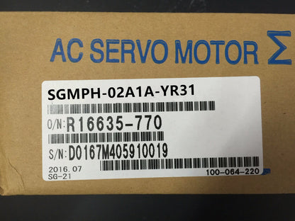 1PC YASKAWA AC SERVO MOTOR SGMPH-02A1A-YR31