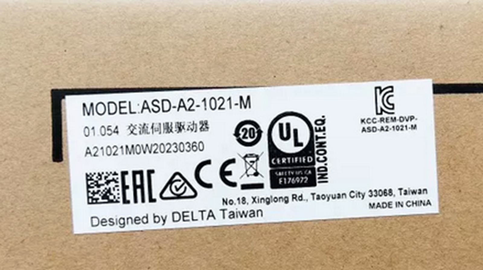 new  Delta Servo Drive ASD-A2-1021-M Delta