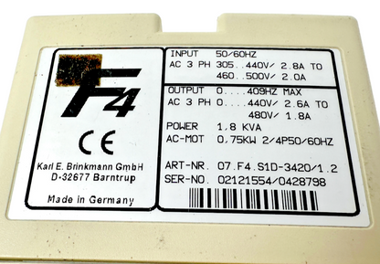 used KEB 07.F4.S1D-3420/1.2 Drive - KEB AUTOMATION SOLUTIONS