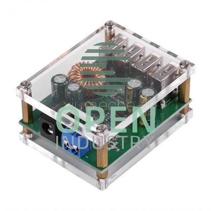DC-DC 7V-60V to 5V 5A 4 USB Output Buck Converter Step down Power Supply +Case M