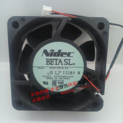 NIDEC D06T-35TG 02 6CM 6025 35V 0.07A 2-wire silent cooling fan