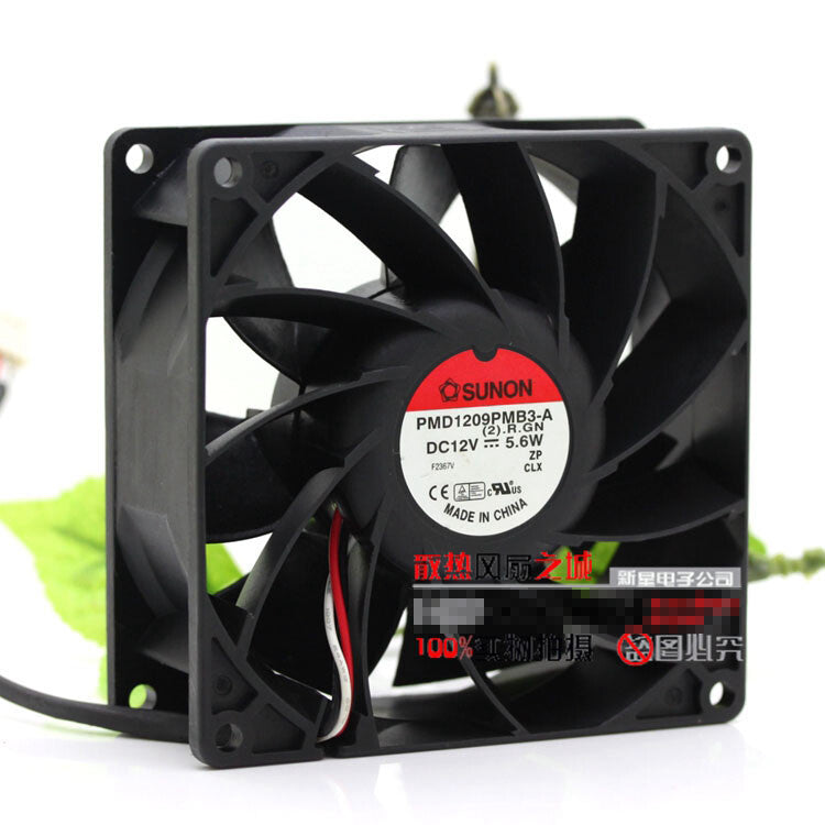 1pcs SUNON PMD1209PMB3-A 9cm 9238 12V 5.6W 3-wire double ball fan