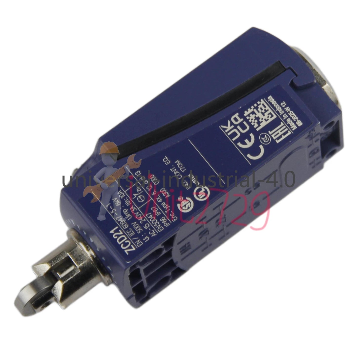 Schneider Limit Switch XCKD2102P16 Roller Plunger, 10A #un