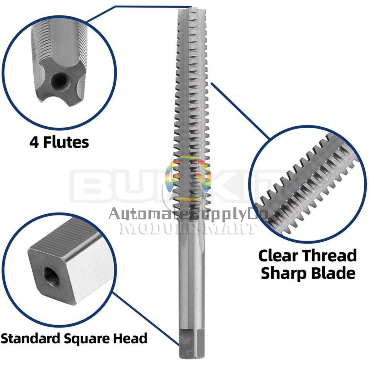 ACME 3/4"-5 Trapezoidal Tap Right Hand, HSS 3/4 x 5 Trapezoidal Thread Tap