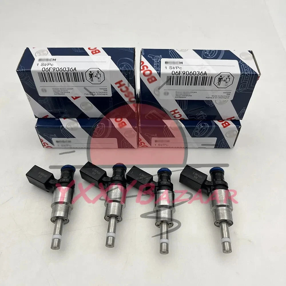 4Pcs Fuel Injectors 06F906036A For 2005-2009 VW Audi A4 Quattro 2.0L I4 Turbo.