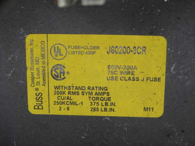 Eaton J60200-3CR Fuse Holder - EATON