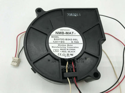 new 1pcs NMB BG0703-B042-00L 12V 0.16A 7CM 7525 projector 3-wire turbo fan