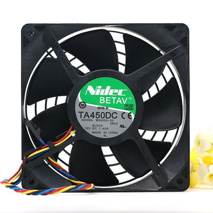 1pcs  NIDEC B35502-35 1.40A 12038 12V Fan PWM Speed Control Cooling Fan