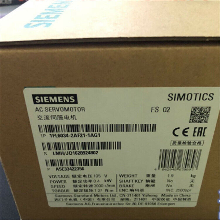 new 1PC Siemens 1FL6024-2AF21-1AG1 Servo Motor ping