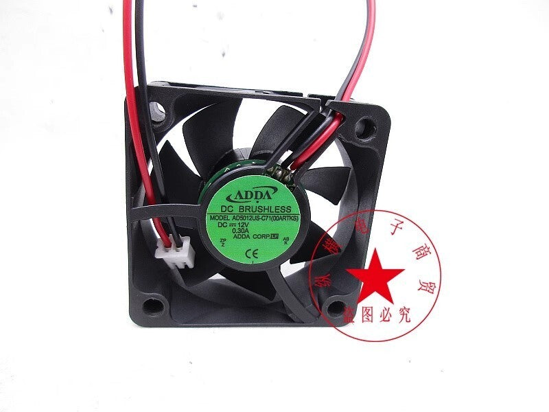 ADDA AD5012US-C71 5020 12V 0.30A 5CM 2-Pin Silent Cooling Fan
