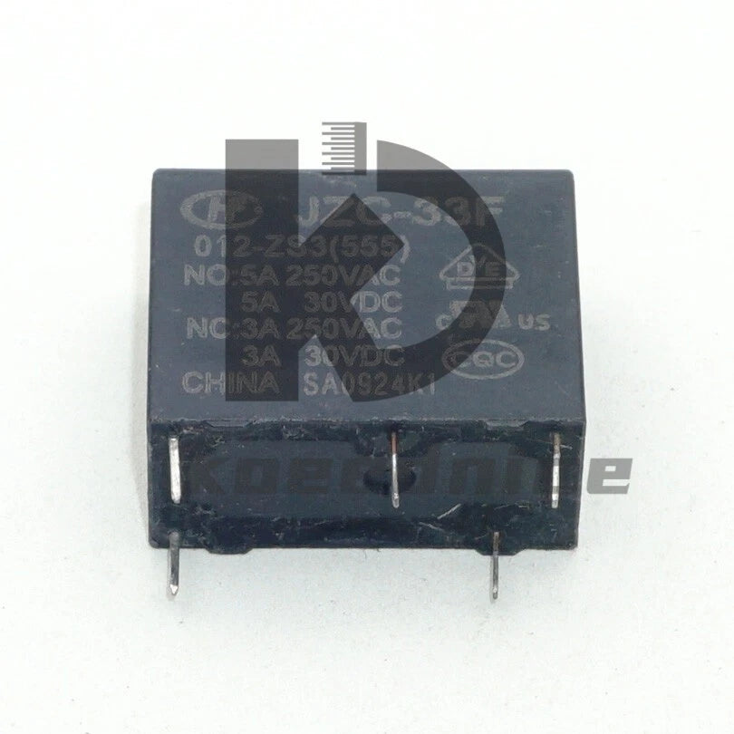 HF33F-012-ZS3 JZC-33F-012-ZS3 Intermediate Power Relay 3A 12VDC 5 Pins x 10PCS