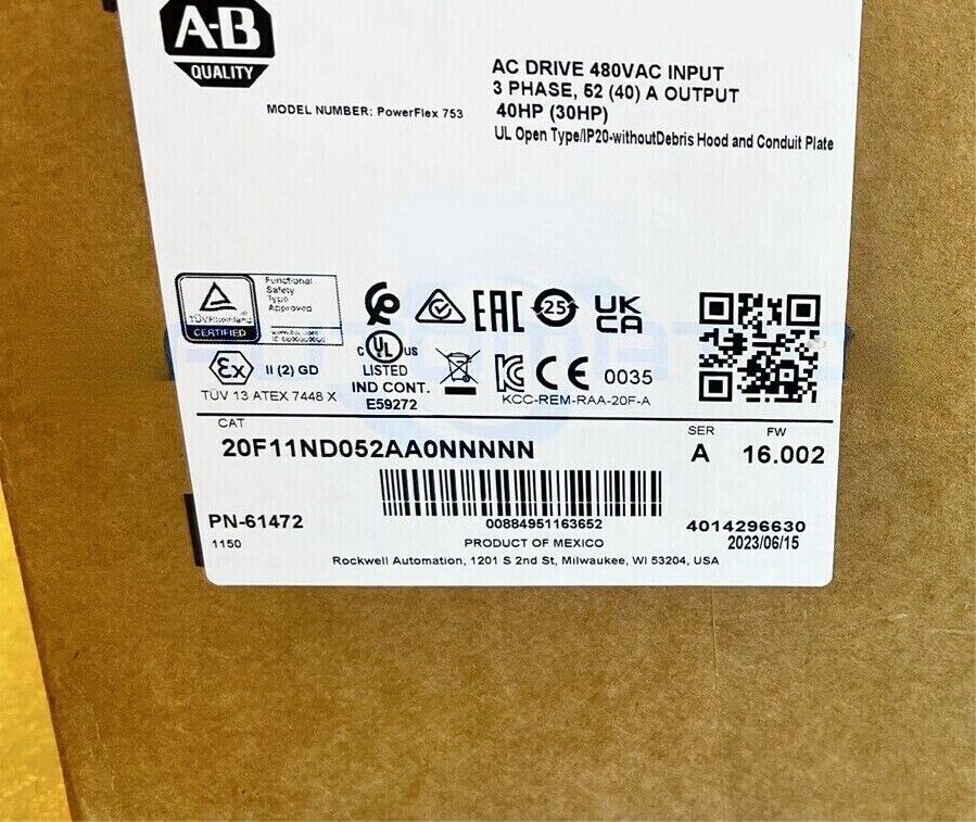 Allen Bradley PowerFlex 753 AC Drive NEW IN BOX - ALLEN BRADLEY