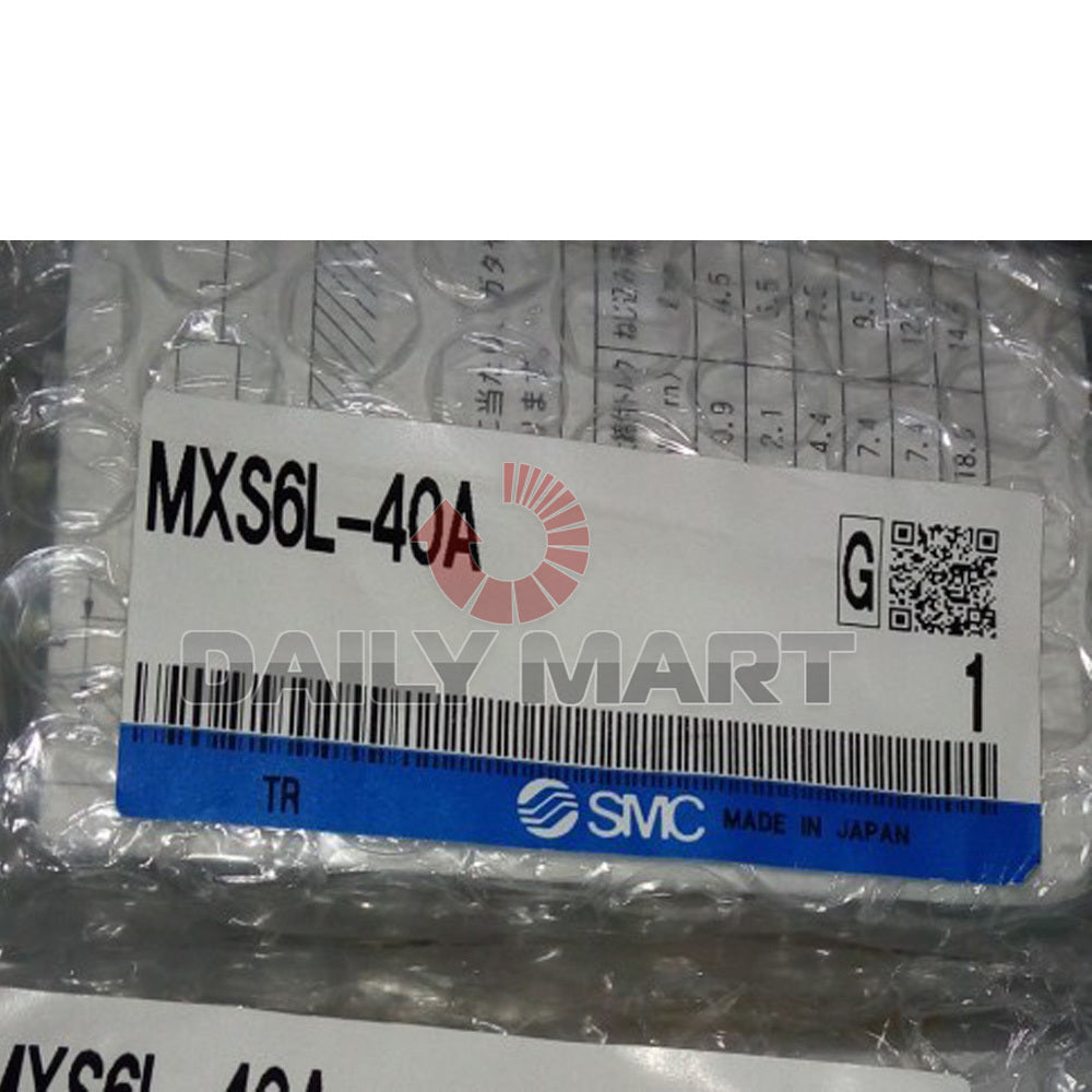 new SMC MXS6L-40A Slide Table, 5mm~150mm Stroke Adj, MXS/MXJ Guided Cylinder