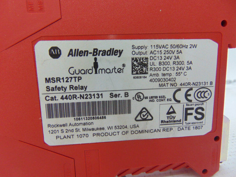 ALLEN BRADLEY 440R-N23131/Series B Relay - BRAND NAME: ALLEN BRADLEY