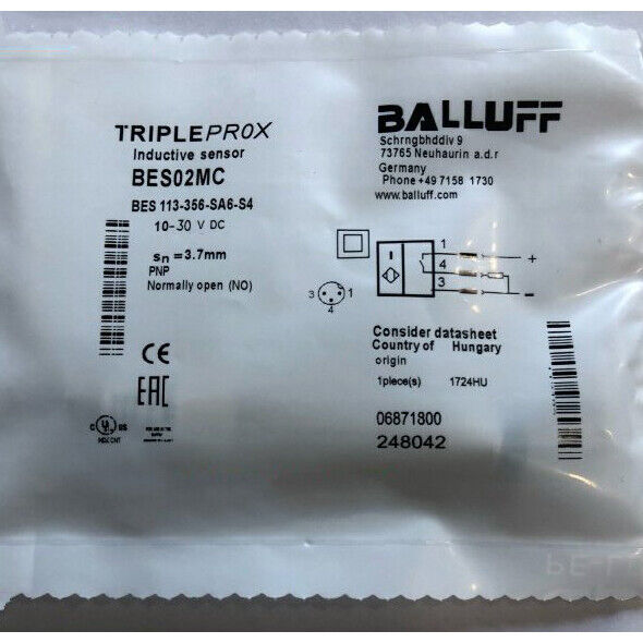 BALLUFF BES 113-356-SA6-S4 Proximity Switch - BALLUFF