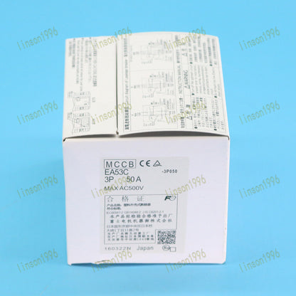 1PC Fuji Circuit Breaker EA53C 50A 3P Fast Ship - FUJI CIRCUIT BREAKER
