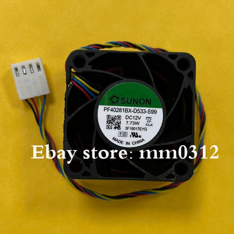 SUNON PF40281BX-D533-S99 4CM 4028 12V 7.73W 4-Wire PWM Cooling Fan