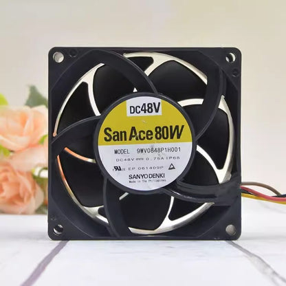 Sanyo 9WV0848P1H001 8038 DC48V 0.75A 8CM 4-Wire Waterproof Cooling Fan