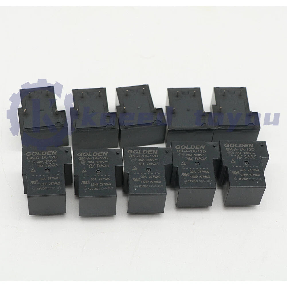 10Pcs GOLDEN GK-A-1A-12D 12VDC Power Relay 4Pins US