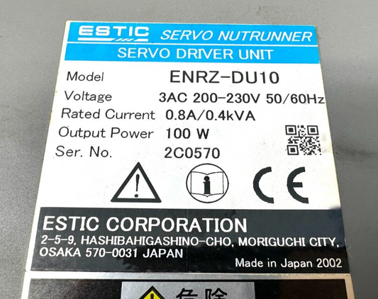 used Estic Servo Netrunner ENRZ-DU10 Servo Driver Unit - ESTIC