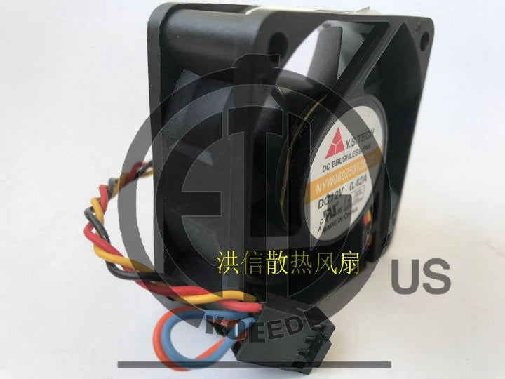 1PC Y.S.TECH 6025 NYW06025012BSS Cooling Fan DC12V 0.42A 6CM 3pin