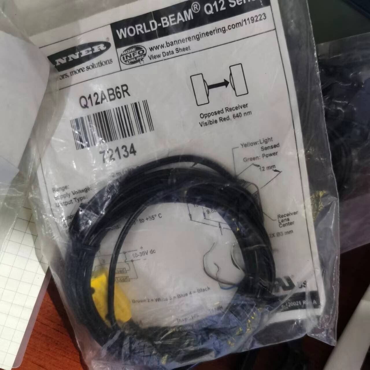 new 1pcs BANNER Q12AB6R Photoelectric Switch Sensor - BANNER