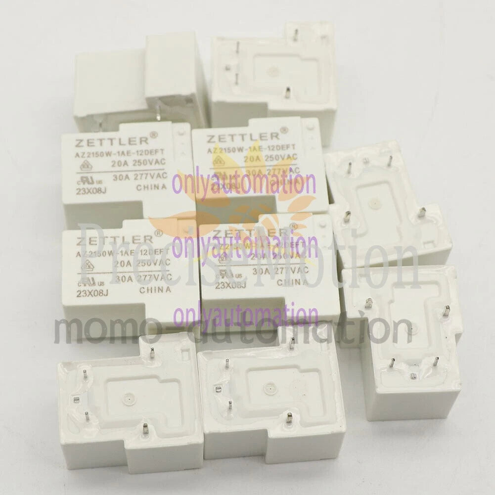 10Pcs ZETTLER AZ2150W-1AE-12DEFT 12VDC Automotive Relay 20A 250VAC 4Pins~
