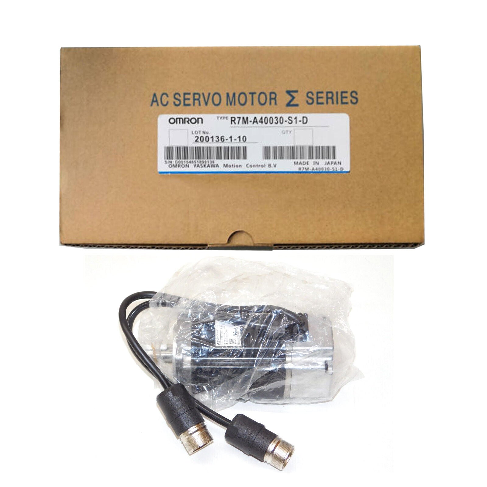 1-Phase Servo Motor R7M-A40030-S1-D 400V - OMRON
