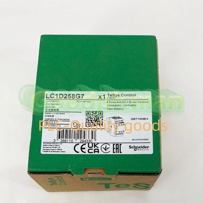 1PCS Schneider LC1D258G7 4POLE CONTACTOR 120V 50/60HZ free shipping