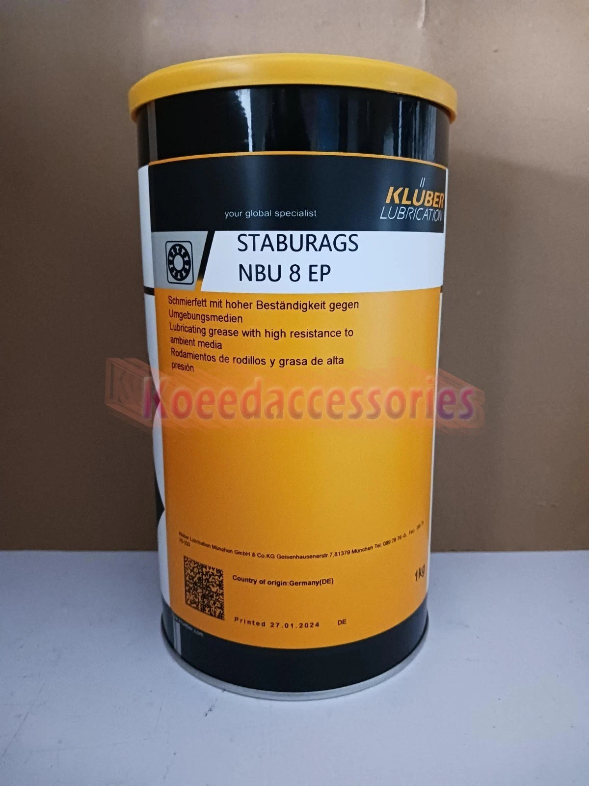 KLUBER Lubrication Staburags NBU 8 EP Grease 1Kg ( 35.3 OZ) 8EP free ship