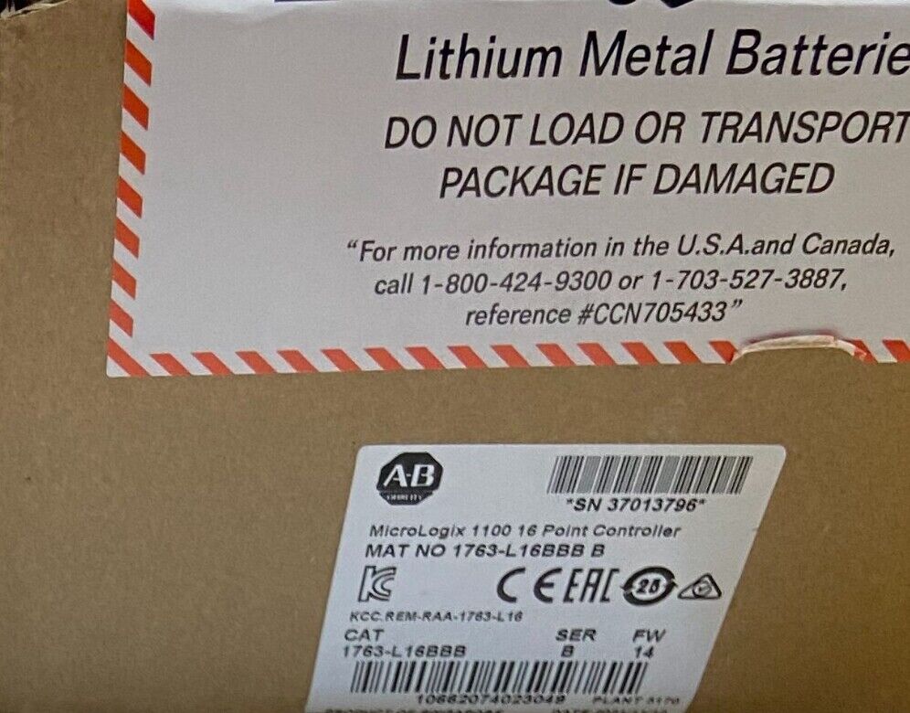 New Factory Sealed 1763-L16BBB MicroLogix 1100 16 Point Controller PLC - MICROLOGIX