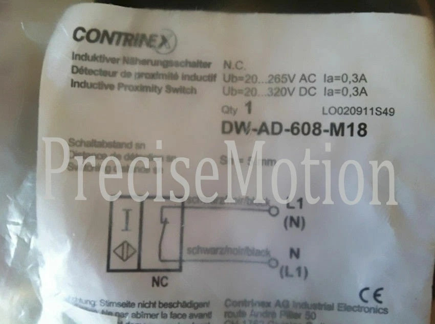 1PC Contrinex DW-AD-608-M18 DWAD608M18 Proximity switch free shipping
