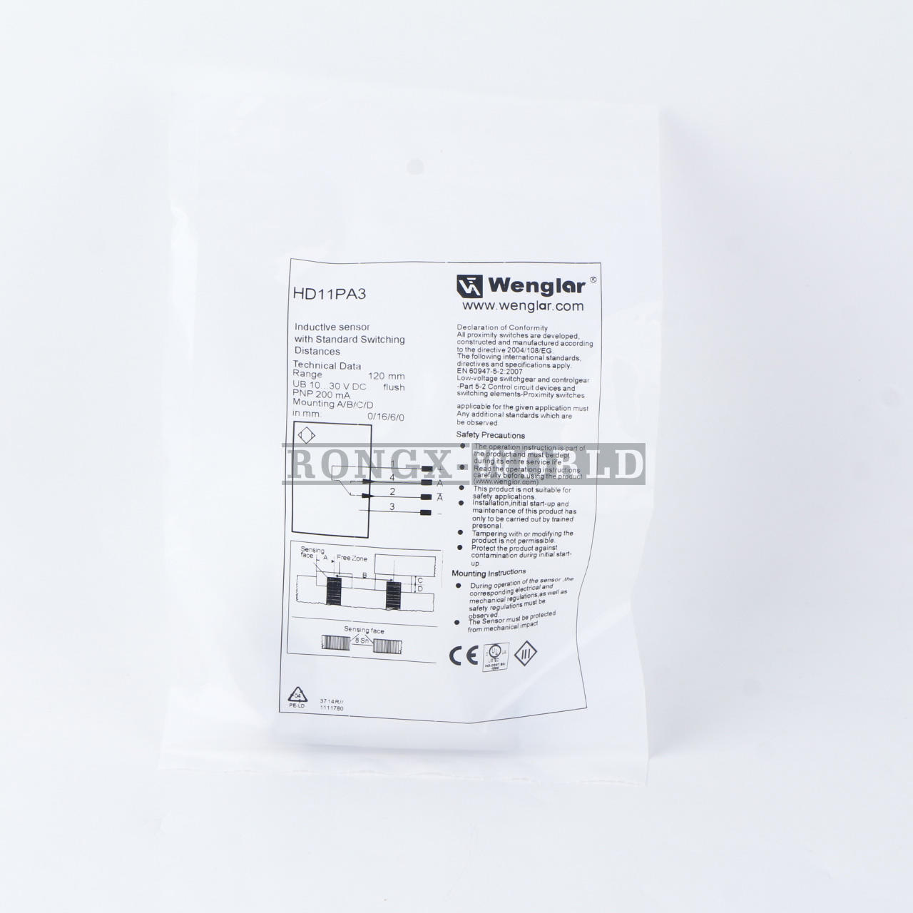 Wenglor HD11PA3 Photoelectric Switch Sensor - WENGLOR