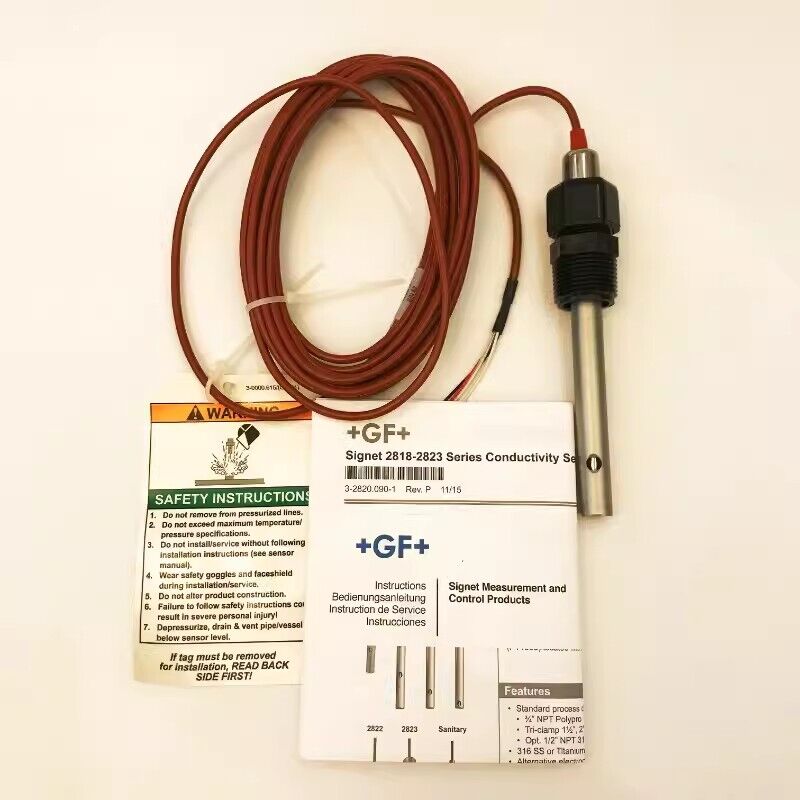 new 1pcs +GF+ Conductivity Sensor 3-2821-1 Resistivity Electrode Probe - SIGMA SENSORS