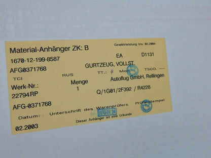 new Martin Baker Parachute Harness Aircraft Belt Pilot NOS - MARTIN BAKER