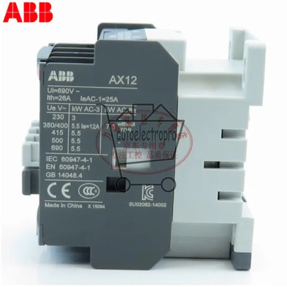 ABB AC Contactor AX12-30-10 AX12-30-01 AC24V 48V 110V 220V 380V 12A AX Series