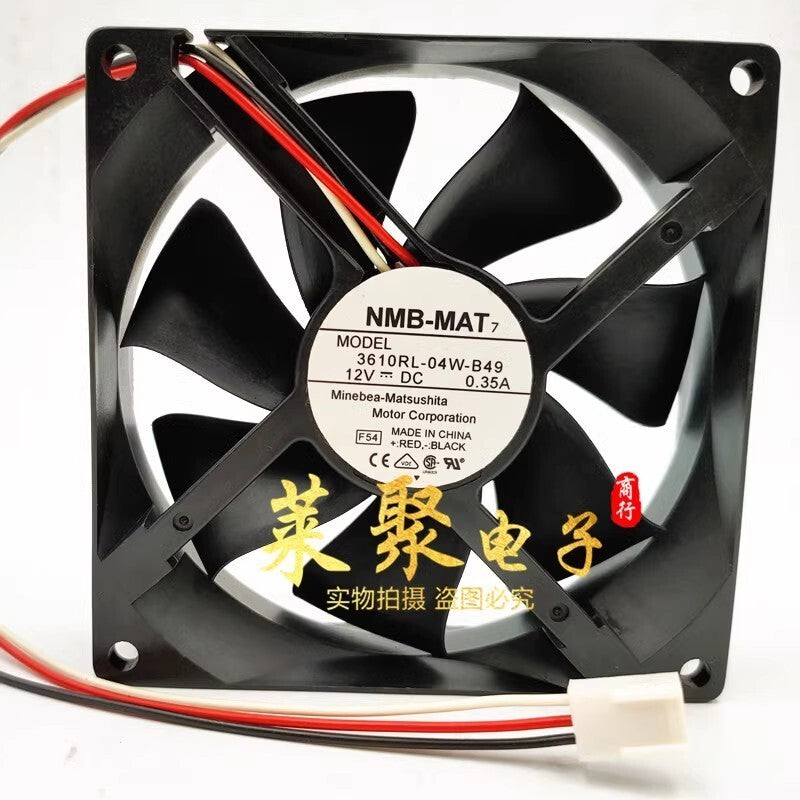 NMB-MAT 3610RL-04W-B49 9225 DC12V 0.35A 3-Pin Cooling Fan