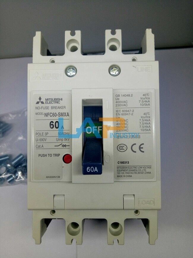 new  For Mitsubishi Circuit Breaker NFC60-SMXA 3P 60A