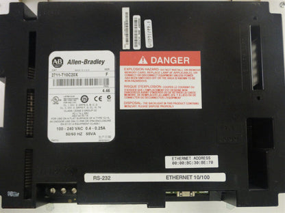 Allen Bradley 2711-T10C20X: Professional Series HMI Display Unit - ALLEN BRADLEY
