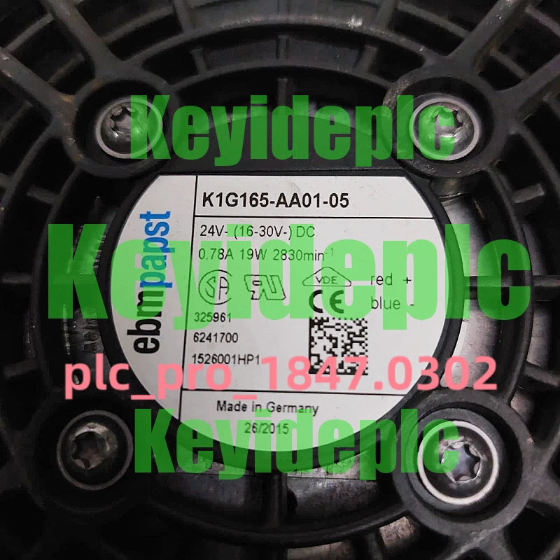 K1G165-AA01-05 1PCS Ebmpapst K1G165-AA01-05 Cooling Fan DC24V 19W Fast Ship