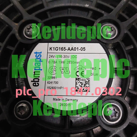 K1G165-AA01-05 1PCS Ebmpapst K1G165-AA01-05 Cooling Fan DC24V 19W Fast Ship