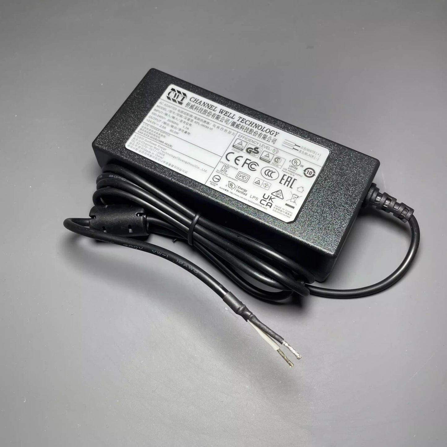 CWT KPL-060M-VI 24V 2.5A 60W Power Adapter