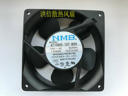 NMB 4715MS-12T-B50 115V 15.5/14.5W 120*120*38MM 12cm aluminum frame cooling fan