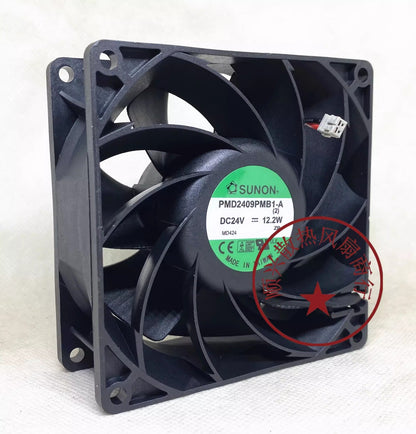 SUNON PMD2409PMB1-A 9038 DC24V 12.2W 9CM 2-Pin Inverter Cooling Fan