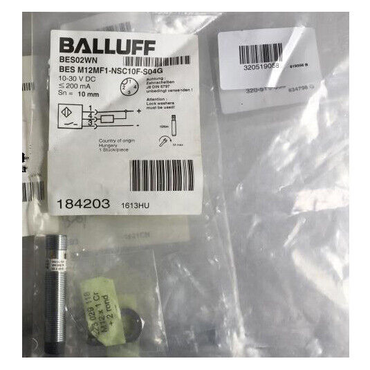 ONE BALLUFF BES M12MF1-NSC10F-S04G Proximity Switch - BALLUFF