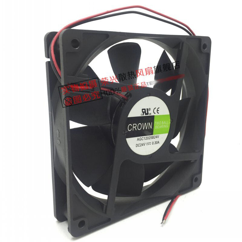 CROWN AGC12025B24V 12CM 12025 24V 0.30A inverter cooling fan