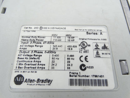 ALLEN BRADLEY 20DD022A 3D CAD Series A Drive - ALLEN BRADLEY