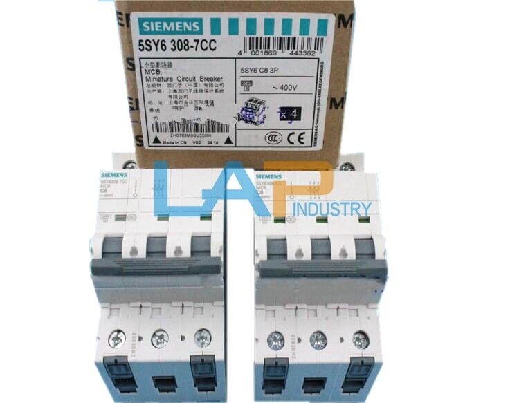 new QTY:1 FOR SIEMENS Air switch breaker 5SY6308-7CC 3P C8A  IN BOX